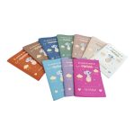 Protège-carnet de santé personnalisé – Motif Éléphant Lune – 10 couleurs au choix