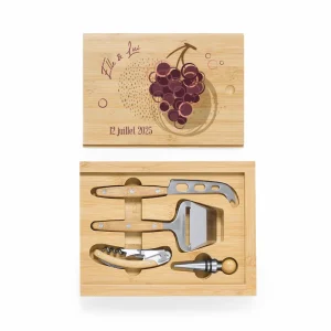 🧀 Coffret Vin & Fromage Personnalisé en Bois