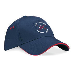 Casquette Officielle Club Nautique Taussat Cassy (CNTC) – Bleu Marine & Rouge