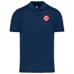 Polo officiel CNTC bleu marine - vue de face avec logo Club Nautique Taussat Cassy