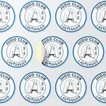 Stickers officiels – Judo Club Lantonnais | 5×5 cm • découpe à l’unité