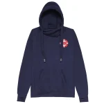 Sweat à capuche officiel CNTC bleu marine - vue de face avec logo Club Nautique Taussat Cassy
