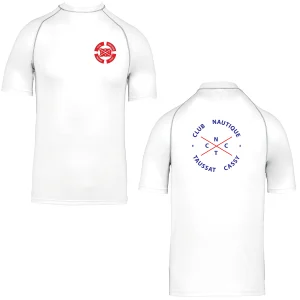 T-shirt Adulte Anti-UV Officiel Club Nautique Taussat Cassy (CNTC) – Blanc