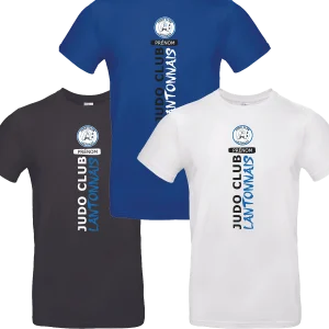 T-shirt adhérent – Judo Club Lantonnais | Marquage vertical & personnalisation optionnelle